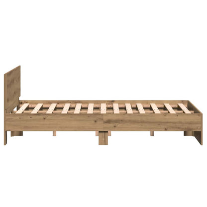 Bed Frame Artisan Oak 120 x 190 cm Engineered wood