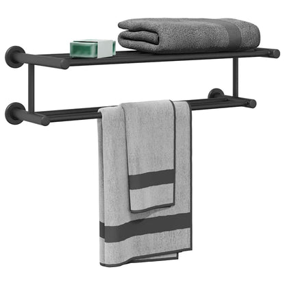 Towel Rack Black 61 x 23 x 17 cm Stainless steel