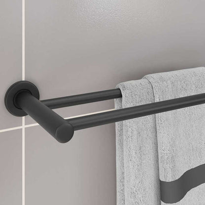 Towel Rack Black 61 x 14.5 x 5 cm Stainless steel