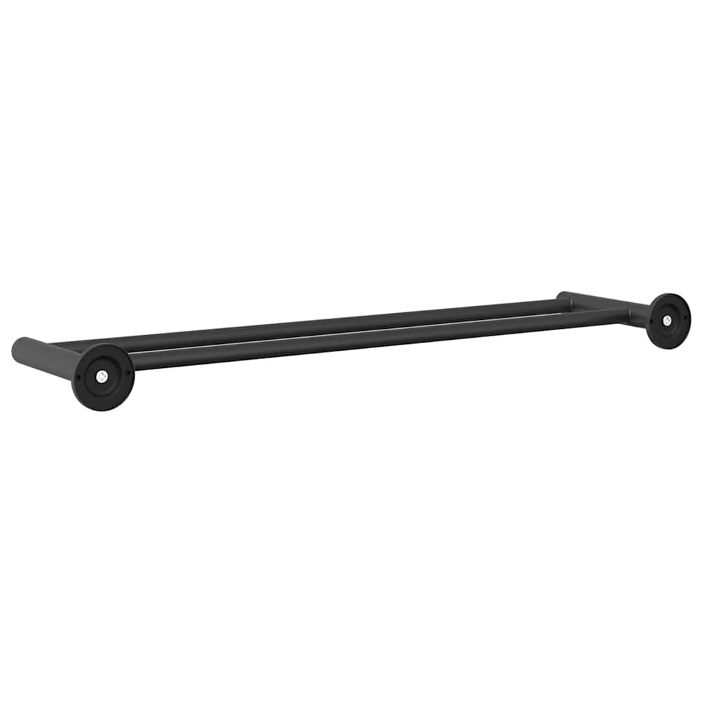 Towel Rack Black 61 x 14.5 x 5 cm Stainless steel