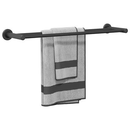 Towel Rack Black 61 x 14.5 x 5 cm Stainless steel