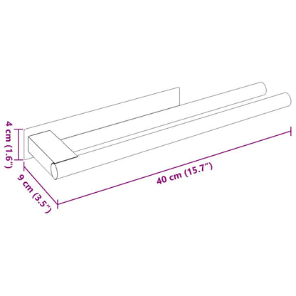 Towel Rack Silver 40 x 9 x 4 cm Stainless steel