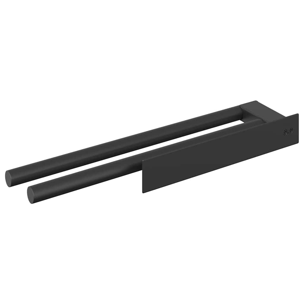 Towel Rack Black 40 x 9 x 4 cm Stainless steel