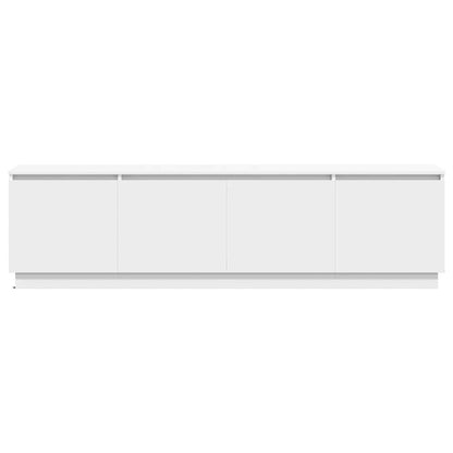 TV cabinet with LED White 180 x 38 x 49 cm Engineered Wood