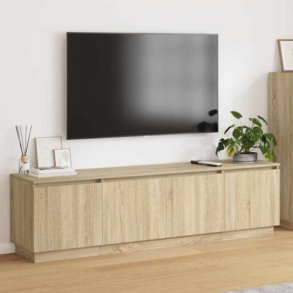 TV cabinet with LED Sonoma oak 180 x 38 x 49 cm Engineered Wood