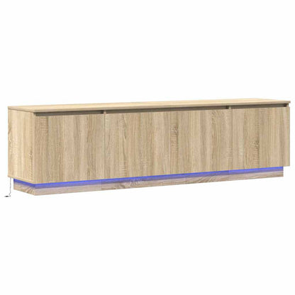 TV cabinet with LED Sonoma oak 180 x 38 x 49 cm Engineered Wood