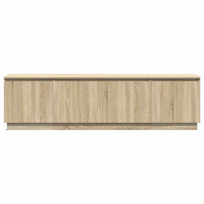 TV cabinet with LED Sonoma oak 180 x 38 x 49 cm Engineered Wood