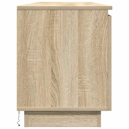 TV cabinet with LED Sonoma oak 180 x 38 x 49 cm Engineered Wood