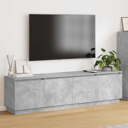 TV cabinet with LED Concrete grey 180 x 38 x 49 cm