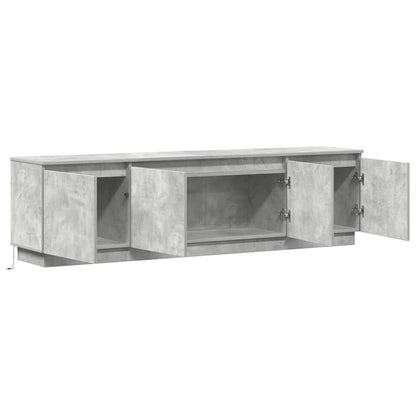 TV cabinet with LED Concrete grey 180 x 38 x 49 cm