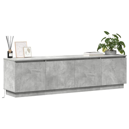 TV cabinet with LED Concrete grey 180 x 38 x 49 cm