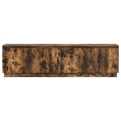 TV cabinet with LED Smoked oak 180 x 38 x 49 cm Engineered Wood