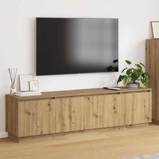 TV cabinet with LED Artisan oak 180 x 38 x 49 cm