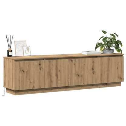 TV cabinet with LED Artisan oak 180 x 38 x 49 cm