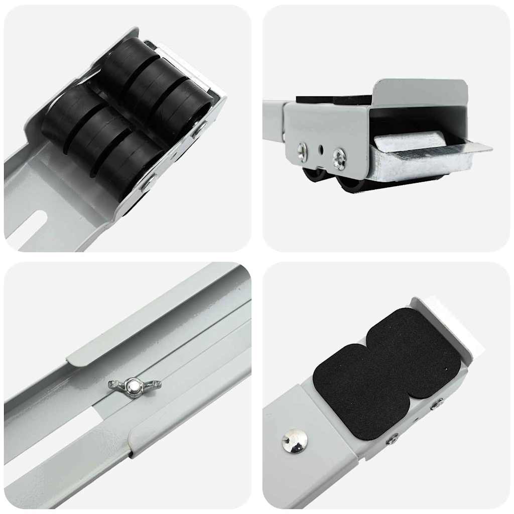 Washing Machine Base Manual 2 pcs Silver 72 x 5 x 4.5 cm Steel