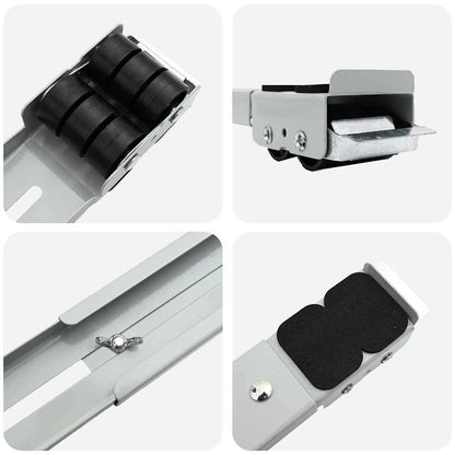 Washing Machine Base Manual 2 pcs Silver 72 x 5 x 4.5 cm Steel