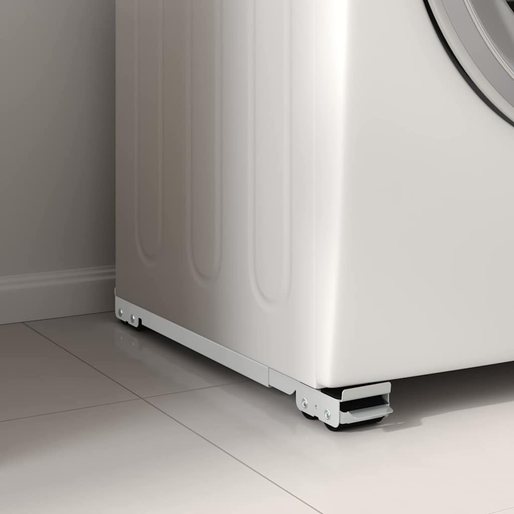 Washing Machine Base Manual 2 pcs Silver 72 x 5 x 4.5 cm Steel