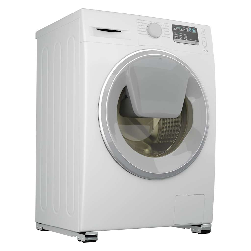 Washing Machine Base Manual 2 pcs Silver 72 x 5 x 4.5 cm Steel