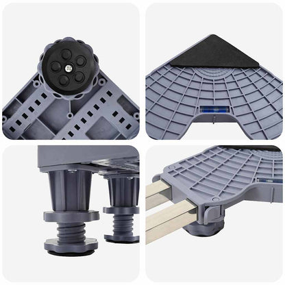 Washing Machine Base Manual Grey 67 x 67 x 12 cm Metal