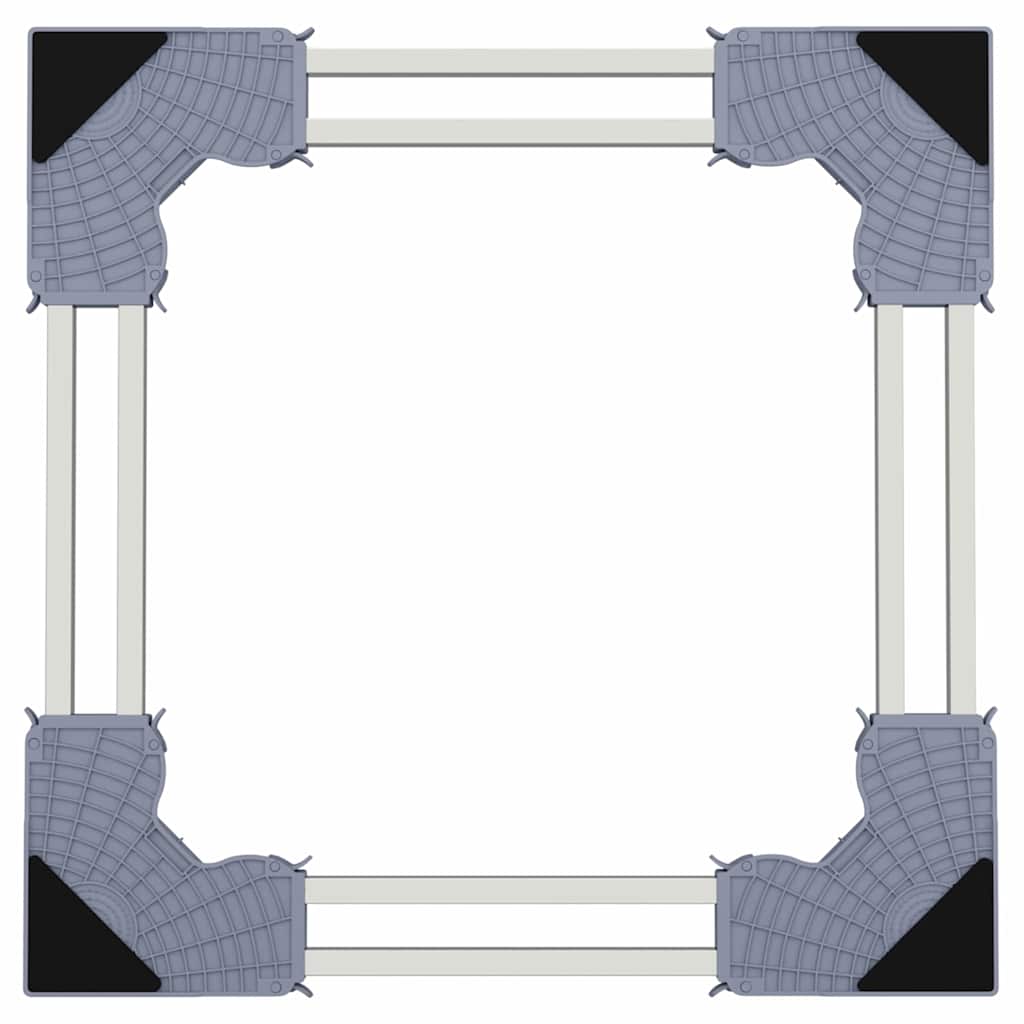 Washing Machine Base Manual Grey 67 x 67 x 12 cm Metal