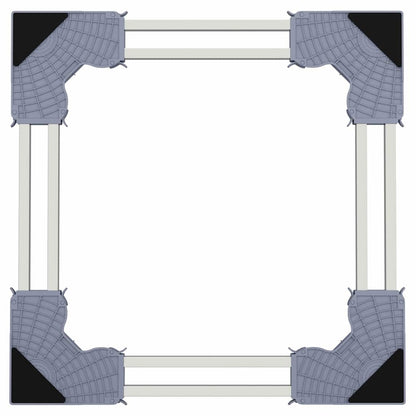 Washing Machine Base Manual Grey 67 x 67 x 12 cm Metal