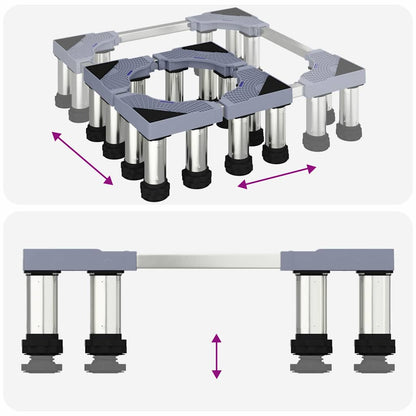 Washing Machine Base Manual Grey 67 x 67 x 21.5 cm Metal