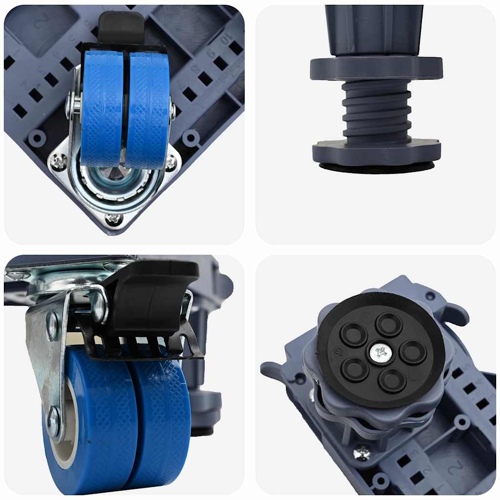 Washing Machine Base Manual Grey 67 x 67 x 12 cm Metal