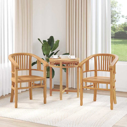 Garden Chairs 2 pcs Brown 63 x 58 x 89 cm Solid teak wood