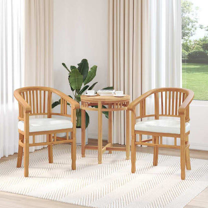 Garden Chairs 2 pcs Brown 63 x 58 x 89 cm Solid teak wood
