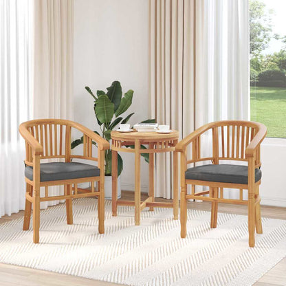 Garden Chairs 2 pcs Brown 63 x 58 x 89 cm Solid teak wood