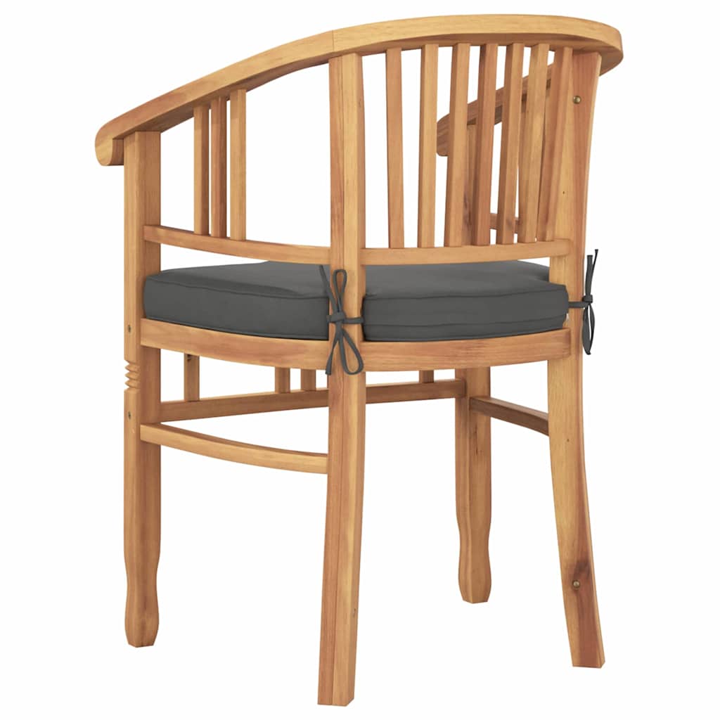 Garden Chairs 2 pcs Brown 63 x 58 x 89 cm Solid teak wood