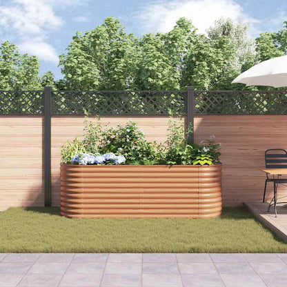 Garden Raised Bed Brown 240 x 80 x 81 cm Steel