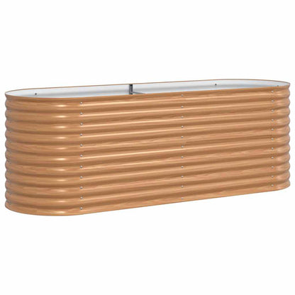 Garden Raised Bed Brown 240 x 80 x 81 cm Steel
