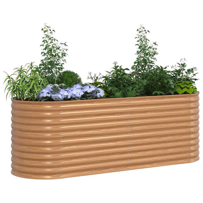 Garden Raised Bed Brown 240 x 80 x 81 cm Steel