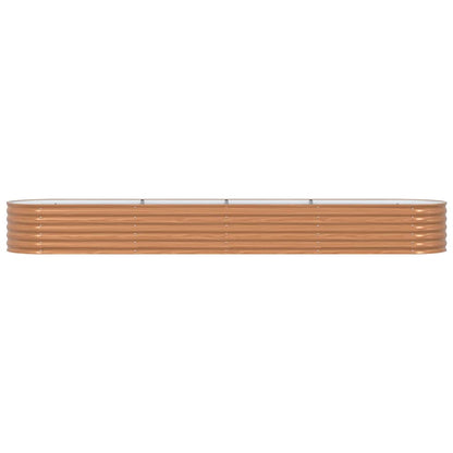 Garden Raised Bed Brown 400 x 80 x 44 cm Steel