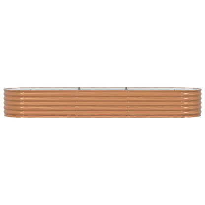 Garden Raised Bed Brown 320 x 80 x 44 cm Steel