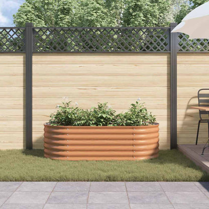 Garden Raised Bed Brown 160 x 80 x 44 cm Steel