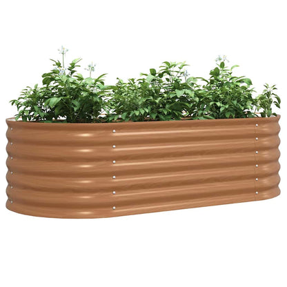 Garden Raised Bed Brown 160 x 80 x 44 cm Steel