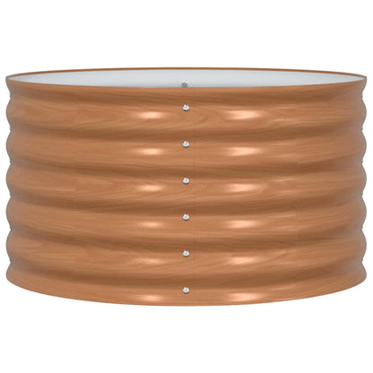 Garden Raised Bed Brown 80 x 80 x 44 cm Steel