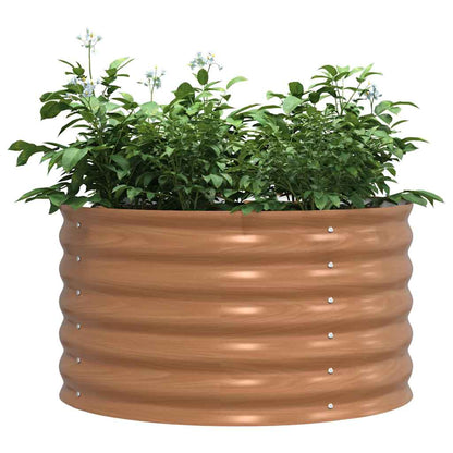 Garden Raised Bed Brown 80 x 80 x 44 cm Steel