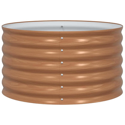 Garden Raised Bed Brown 80 x 80 x 44 cm Steel