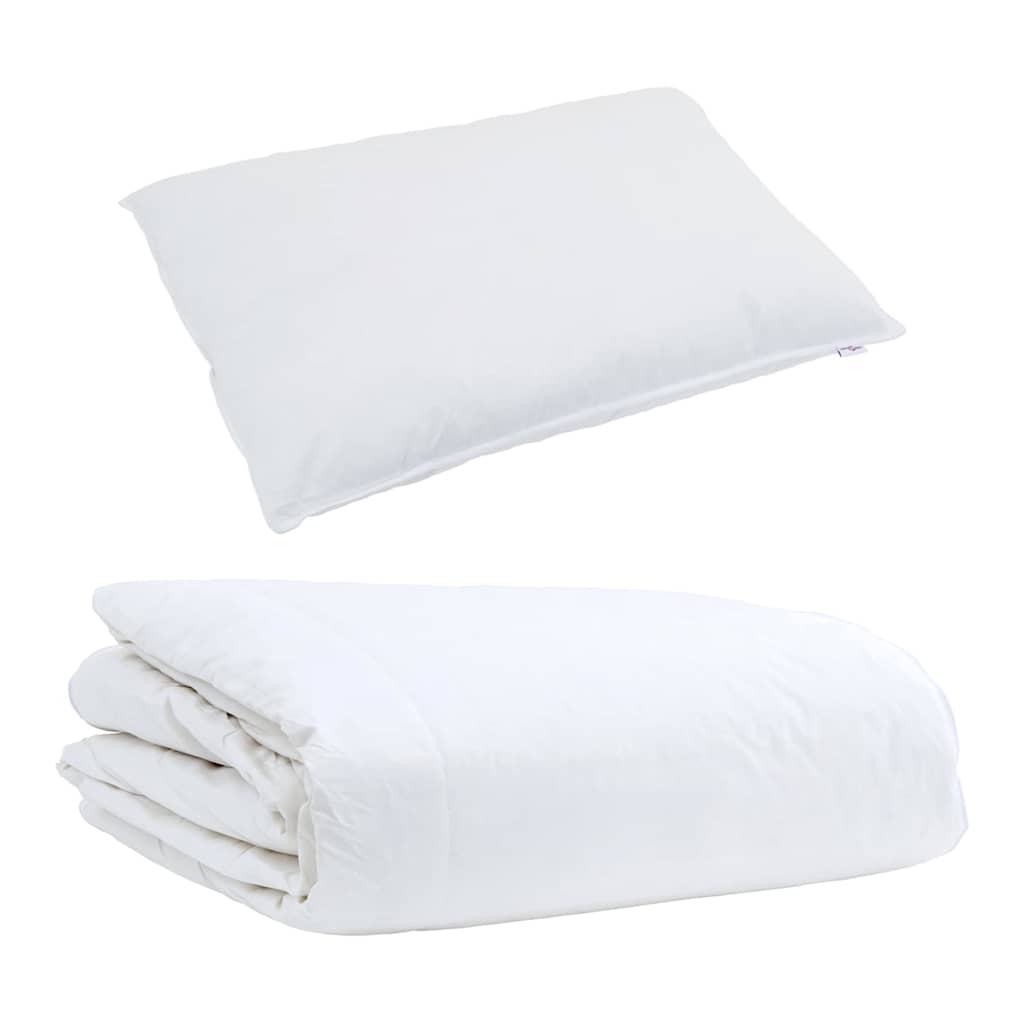 Summer Duvet with Pillow 2 pcs White Down Feather