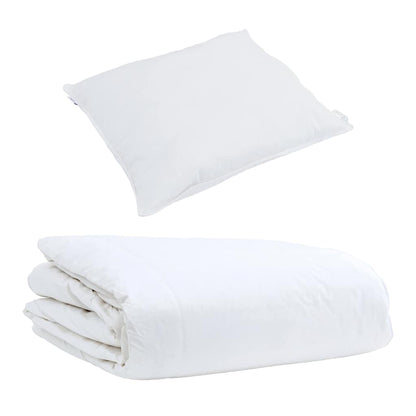 Summer Duvet with Pillow 2 pcs White Down Feather