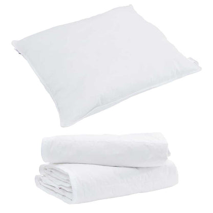 2-in-1 Duvet with Pillow 2 pcs White Down Feather