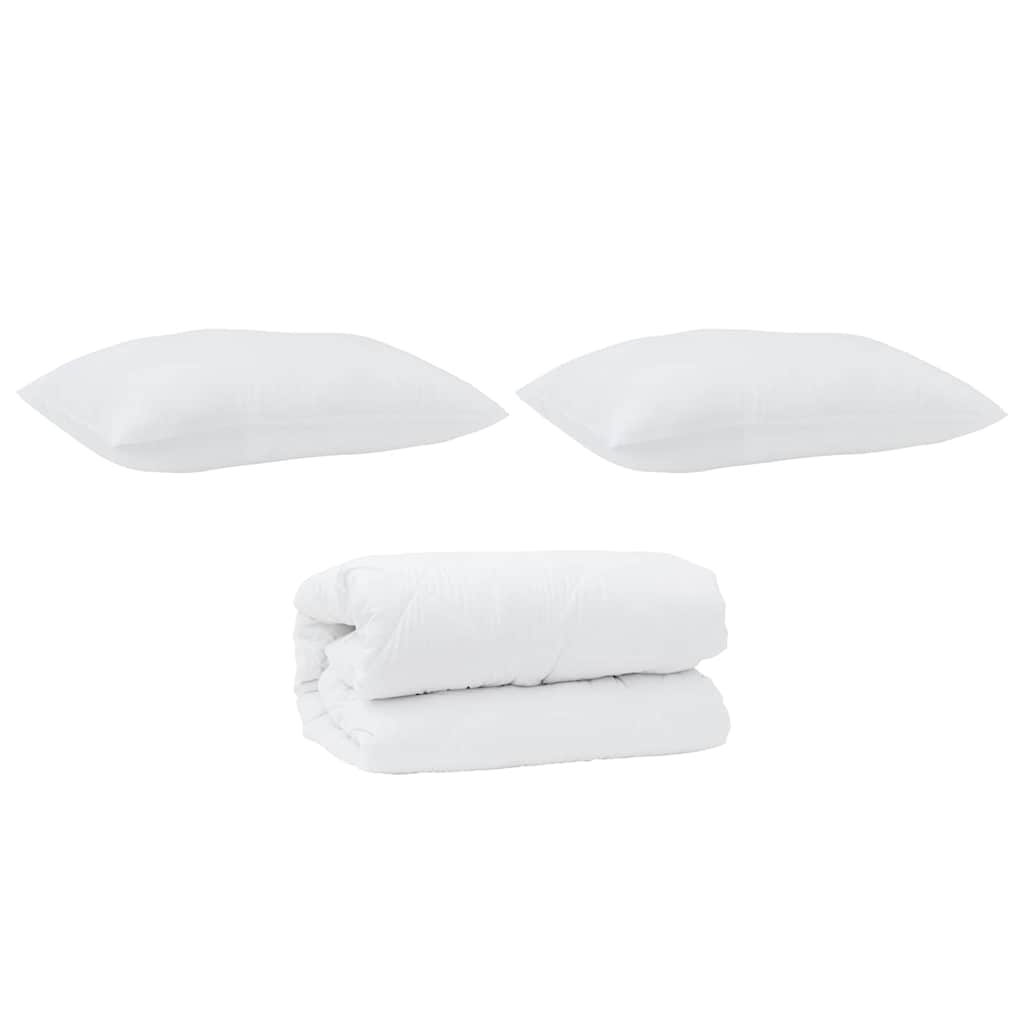 Summer Duvet with Pillow 2 pcs White Microfiber