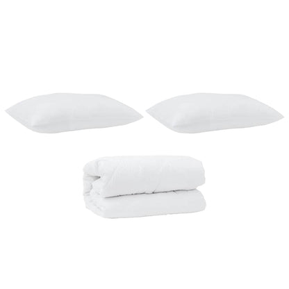 Summer Duvet with Pillow 2 pcs White Microfiber