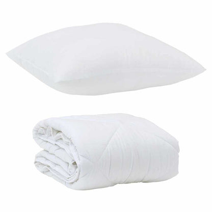 Summer Duvet with Pillow 2 pcs White Microfiber