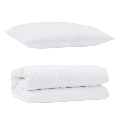 Duvet Set with Pillow 2 pcs White Microfibre