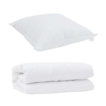 Duvet Set with Pillow 2 pcs White Microfibre