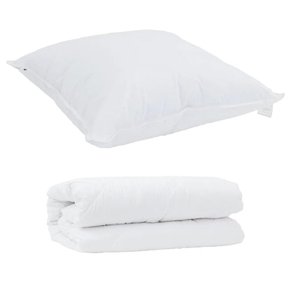 Duvet Set with Pillow 2 pcs White Microfibre
